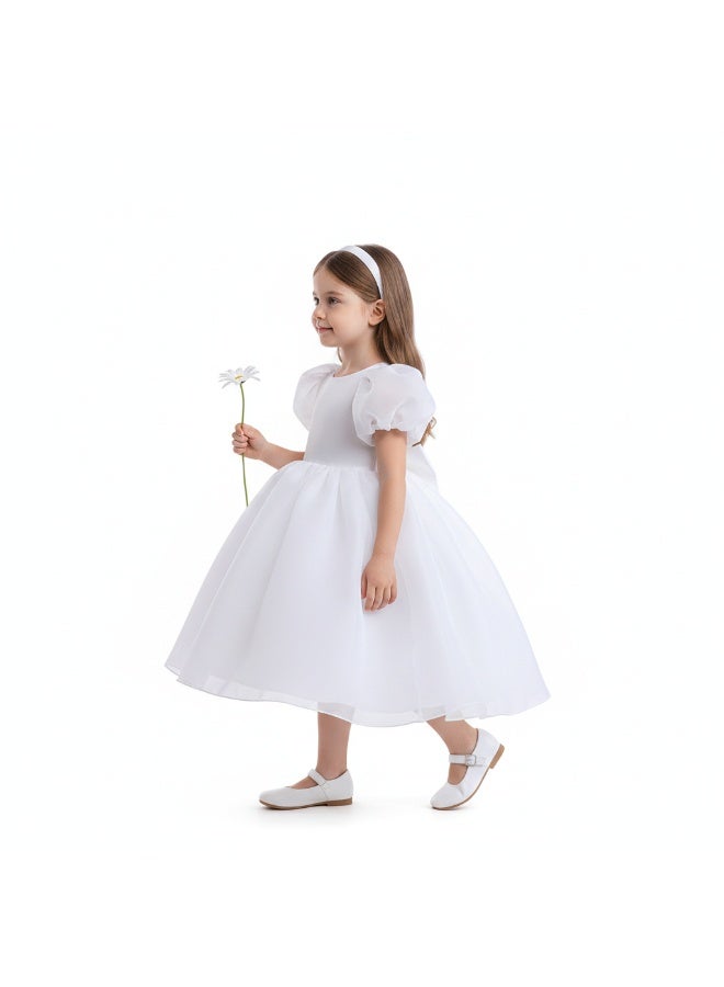 D'Daniela Tulip Party Dress-White - Image 2